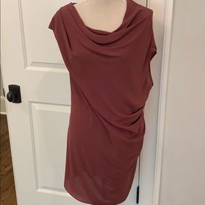 Women’s Mauve Helmut Lang Asymmetrical Dress, Sz 6